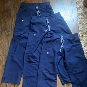 Figs Navy Blue Kade Cargo Scrub Pants